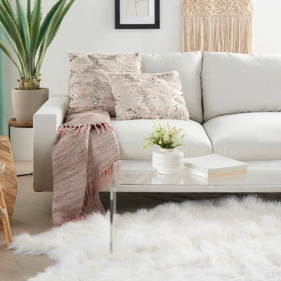 Sofia Faux Fur Sequins Throw Pillow - Mina Victory 4 Sofia Faux Fur Sequins Throw Pillow - Mina Victory - Image 2