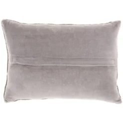 10"x14" Luminescence Beaded Vertical Striped Lumbar Throw Pillow Pewter - Mina Victory -Decor Haven Store GUEST 0bd65d13 1d86 4e45 bbf8 9732a6601820