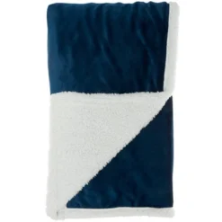 50"x60" Velvet Faux Shearling Reversible Throw Blanket - Mina Victory 15 50"x60" Velvet Faux Shearling Reversible Throw Blanket - Mina Victory -Decor Haven Store GUEST 0f3e6e2a f39a 4b8f 9162 d9ed73741780