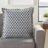 Life Styles Printed Triangles Oversize Square Throw Pillow Indigo - Mina Victory -Decor Haven Store GUEST 102a17b5 8a73 4c31 8fd7 c3a4552b3acf