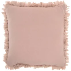 17"x17" Shag Chindi Short Cut Square Throw Pillow Blush - Mina Victory -Decor Haven Store GUEST 11903450 b8d4 4490 91cf 1da18cdc310a