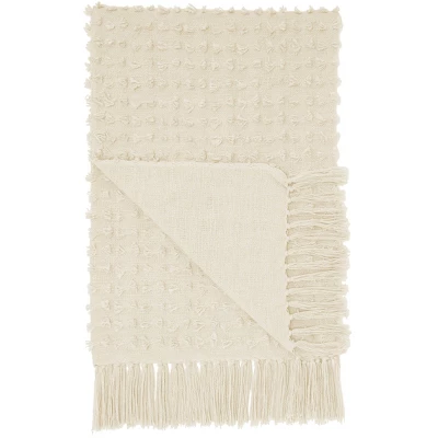 50"x60" Life Styles Cut Fray Texture Throw Blanket - Mina Victory 6 50"x60" Life Styles Cut Fray Texture Throw Blanket - Mina Victory - Image 4