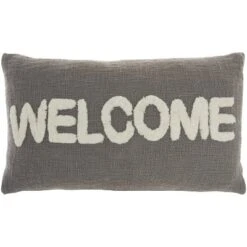 12"x21" Oversize Life Styles 'Welcome' Tufted Lumbar Throw Pillow - Mina Victory 16 12"x21" Oversize Life Styles 'Welcome' Tufted Lumbar Throw Pillow - Mina Victory -Decor Haven Store GUEST 202064aa 32ea 4ecc b6ed c92fdc678808