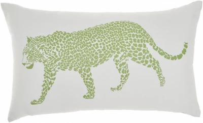 Mina Victory Outdoor Raised Print Leopard Lumbar Throw Pillow 9 Mina Victory Outdoor Raised Print Leopard Lumbar Throw Pillow - Image 7