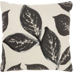 20"x20" Oversize Embroidered Leaves Square Throw Pillow - Mina Victory -Decor Haven Store GUEST 21d6ff30 68b0 4fc6 b300 546139486683