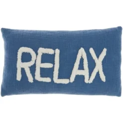 12"x21" Oversize Life Styles 'Relax' Tufted Lumbar Throw Pillow - Mina Victory 16 12"x21" Oversize Life Styles 'Relax' Tufted Lumbar Throw Pillow - Mina Victory -Decor Haven Store GUEST 26c8d742 3bc9 49b4 ad77 b85189fb6db3