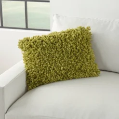 14"x20" Oversize Shag Chindi Short Cut Lumbar Throw Pillow Lime - Mina Victory 12 14"x20" Oversize Shag Chindi Short Cut Lumbar Throw Pillow Lime - Mina Victory -Decor Haven Store GUEST 347d3be6 c3e5 48a9 9ff7 531e33646d70