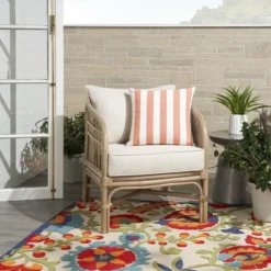 Mina Victory Multi Stripes Reversible Indoor Outdoor Throw Pillow -Decor Haven Store GUEST 3733a454 7a6e 4c67 bf09 f10bcf528e8d