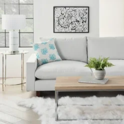 18"x18" Reversible Indoor/Outdoor Coral And Dotted Square Throw Pillow Turquoise - Mina Victory -Decor Haven Store GUEST 3a8708c3 22c8 4841 bb9c b91fea3759a4