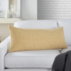 Mina Victory Life Styles Woven Cotton Solid 12" X 30" Indoor Throw Pillow -Decor Haven Store GUEST 3c765ac2 cc88 4cb7 8e8d d56b29d2ebff
