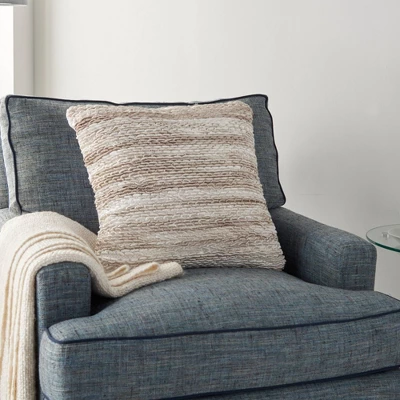 Life Styles Woven Ribbon Loops Square Throw Pillow - Mina Victory 5 Life Styles Woven Ribbon Loops Square Throw Pillow - Mina Victory - Image 3