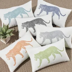 Mina Victory Outdoor Raised Print Leopard Lumbar Throw Pillow 14 Mina Victory Outdoor Raised Print Leopard Lumbar Throw Pillow -Decor Haven Store GUEST 3e6f02a2 60bc 4959 b882 c9245024f331