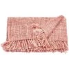 50"x60" Basket Weave Reversible Throw Blanket Pink - Mina Victory