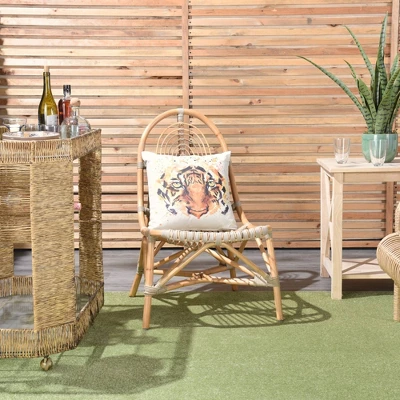 18"x18" Reversible Indoor/Outdoor Tiger And Chevron Print Square Throw Pillow - Mina Victory 7 18"x18" Reversible Indoor/Outdoor Tiger And Chevron Print Square Throw Pillow - Mina Victory - Image 5