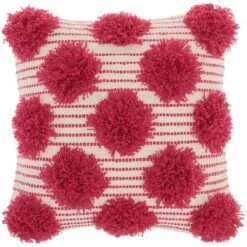 18"x18" Life Styles Tufted Pom Poms Square Throw Pillow - Mina Victory -Decor Haven Store GUEST 44db2ea2 1984 41bf 9591 ab0a1b744a41