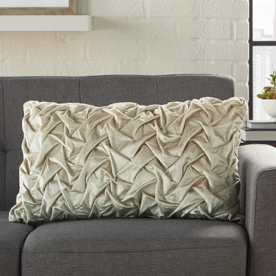 Mina Victory Life Styles Velvet Pleated Waves Throw Pillow 4 Mina Victory Life Styles Velvet Pleated Waves Throw Pillow - Image 2