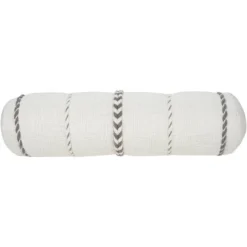 6"x20" Oversize Life Styles Braided Striped Cylinder Throw Pillow - Mina Victory -Decor Haven Store GUEST 4595328f 214c 4c12 b5d2 a5a8d87248e7