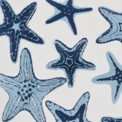 18"x18" Life Styles Towel Embroidered Starfish Square Throw Pillow Blue - Mina Victory -Decor Haven Store GUEST 46971a49 0dc6 45e9 b990 5df440de23b4