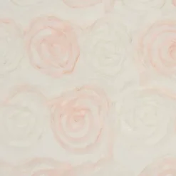 Oversized Chiffon Roses Faux Fur Throw Pillow Ivory - Mina Victory