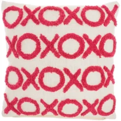 18"x18" Life Styles Tufted 'XOXO' Square Throw Pillow - Mina Victory -Decor Haven Store GUEST 51c6c8d3 15f4 485c bc1b 837ed96a355b