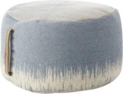 Mina Victory Life Styles Stonewash 20" X 20" X 12" Indoor Drum Pouf With Handle -Decor Haven Store GUEST 5622b36b 4dad 46dd 8063 5f5d586dba15