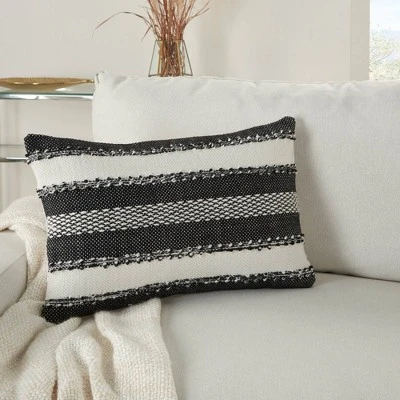 Woven Striped And Dots Indoor/Outdoor Throw Pillow - Mina Victory 6 Woven Striped And Dots Indoor/Outdoor Throw Pillow - Mina Victory - Image 4