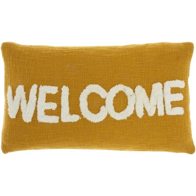 12"x21" Oversize Life Styles 'Welcome' Tufted Lumbar Throw Pillow - Mina Victory 10 12"x21" Oversize Life Styles 'Welcome' Tufted Lumbar Throw Pillow - Mina Victory - Image 8