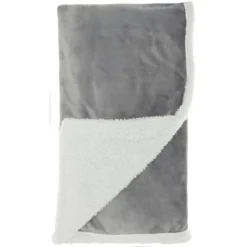 50"x60" Velvet Faux Shearling Reversible Throw Blanket - Mina Victory 14 50"x60" Velvet Faux Shearling Reversible Throw Blanket - Mina Victory -Decor Haven Store GUEST 67951417 a29e 4d26 9022 e8f2ab2ff00e