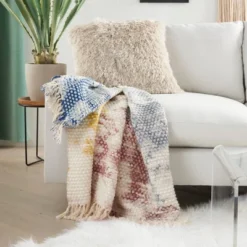 50"x60" Life Styles Hand Stitched Tie-dye Throw Blanket - Mina Victory -Decor Haven Store GUEST 685cacea 14ce 443f 8dc3 9b4ca27fea64