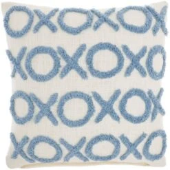 18"x18" Life Styles Tufted 'XOXO' Square Throw Pillow - Mina Victory -Decor Haven Store GUEST 6ba21d37 9c41 47b1 a019 ffbfdf3b06e1