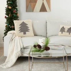 20"x20" Oversize Christmas Tree Loops Square Throw Pillow Ivory/Gray - Mina Victory 10 20"x20" Oversize Christmas Tree Loops Square Throw Pillow Ivory/Gray - Mina Victory -Decor Haven Store GUEST 6e930a70 384e 4242 8b22 6f2582391004