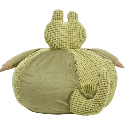 Mina Victory Crocodile Pouf Green 18" X 18" Stuffed Animal 5 Mina Victory Crocodile Pouf Green 18" X 18" Stuffed Animal - Image 3