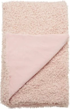 Mina Victory Curly Faux Fur Rose Throw Blanket - 50" X 60"