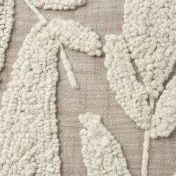 Mina Victory Life Styles Emroidered Leaves 18" X 18" Natural Indoor Pillow Cover 8 Mina Victory Life Styles Emroidered Leaves 18" X 18" Natural Indoor Pillow Cover -Decor Haven Store GUEST 7a3bc4f2 c632 44fe aa52 44efdb8b57d1