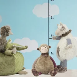 Mina Victory Plush Lines Monkey Plush Animal 23" X 24" Brown Indoor Stuffed Animal -Decor Haven Store GUEST 7ad2faf3 f92e 4eb8 89ea e0457c48beb1