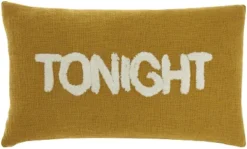 Mina Victory Life Styles Tonight Reversible Not Tonight Tufted Text 14" X 24" Indoor Throw Pillow -Decor Haven Store GUEST 7d41f5d9 b8d4 433d 888c 7dbb7a01eb75