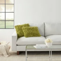 17"x17" Shag Chindi Short Cut Square Throw Pillow Lime - Mina Victory 11 17"x17" Shag Chindi Short Cut Square Throw Pillow Lime - Mina Victory -Decor Haven Store GUEST 7dbb0507 b956 48a5 b814 181d7fe1984b