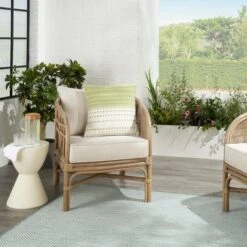 18"x18" Woven And Stitched Square Throw Pillow - Mina Victory -Decor Haven Store GUEST 84700f92 bce4 4b83 9f15 101a805f583e