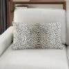 12"x21" Raised Print Leopard Outdoor Lumbar Throw Pillow White/Black - Mina Victory -Decor Haven Store GUEST 87005af8 a80d 4159 ae14 fe13830631ce