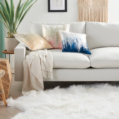 18"x18" Sofia Ombre Met Sequins Square Throw Pillow - Mina Victory 3 18"x18" Sofia Ombre Met Sequins Square Throw Pillow - Mina Victory