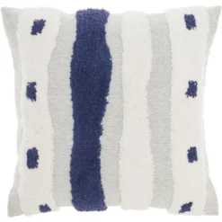 Mina Victory Life Styles Tufted Woven Waves 18"x18" Indoor Throw Pillow 23 Mina Victory Life Styles Tufted Woven Waves 18"x18" Indoor Throw Pillow -Decor Haven Store GUEST 883167f6 842a 4704 8ced 37263368fd60