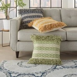 20"x20" Oversize Life Styles Criss Cross Stitched Square Throw Pillow - Mina Victory -Decor Haven Store GUEST 897c272b 5b74 4eea a3b7 bbb33d338c3e