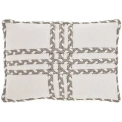 14"x20" Oversize Criss Cross Braids Lumbar Throw Pillow - Mina Victory -Decor Haven Store GUEST 91b7e2a0 12e4 491d 8728 f91c0b5f86c7