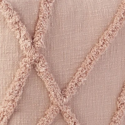 Mina Victory Life Styles Tufted Abstract Diamond 16X16X16 Indoor Pouf 5 Mina Victory Life Styles Tufted Abstract Diamond 16X16X16 Indoor Pouf - Image 3