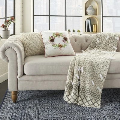 Home For The Holiday L1063 Beige 16" X 16" 3 Home For The Holiday L1063 Beige 16" X 16"