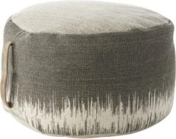 Mina Victory Life Styles Stonewash 20" X 20" X 12" Indoor Drum Pouf With Handle -Decor Haven Store GUEST 9d538dd6 4374 4001 ad38 4d114fb6af2c