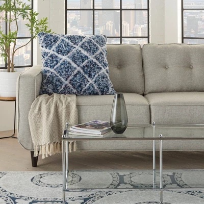 24"x24" Life Styles Sprinkle Dye Lattice Throw Pillow - Mina Victory 6 24"x24" Life Styles Sprinkle Dye Lattice Throw Pillow - Mina Victory - Image 4