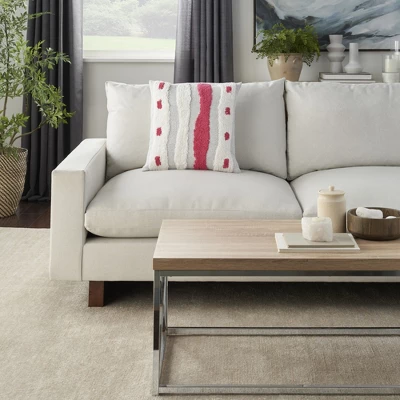 Mina Victory Life Styles Tufted Woven Waves 18"x18" Indoor Throw Pillow 3 Mina Victory Life Styles Tufted Woven Waves 18"x18" Indoor Throw Pillow