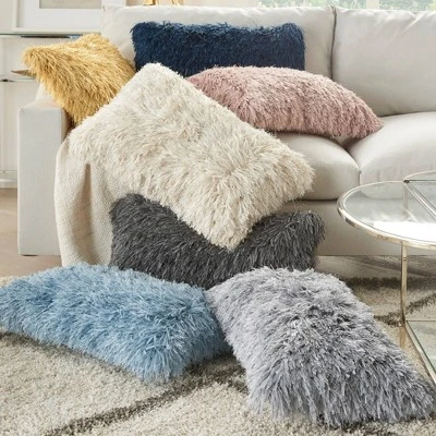 Soft Ribbon Shag Throw Pillow - Mina Victory 3 Soft Ribbon Shag Throw Pillow - Mina Victory