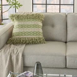 20"x20" Oversize Life Styles Criss Cross Stitched Square Throw Pillow - Mina Victory -Decor Haven Store GUEST a90882c4 8aaa 47c0 aadb a400b2cf1880